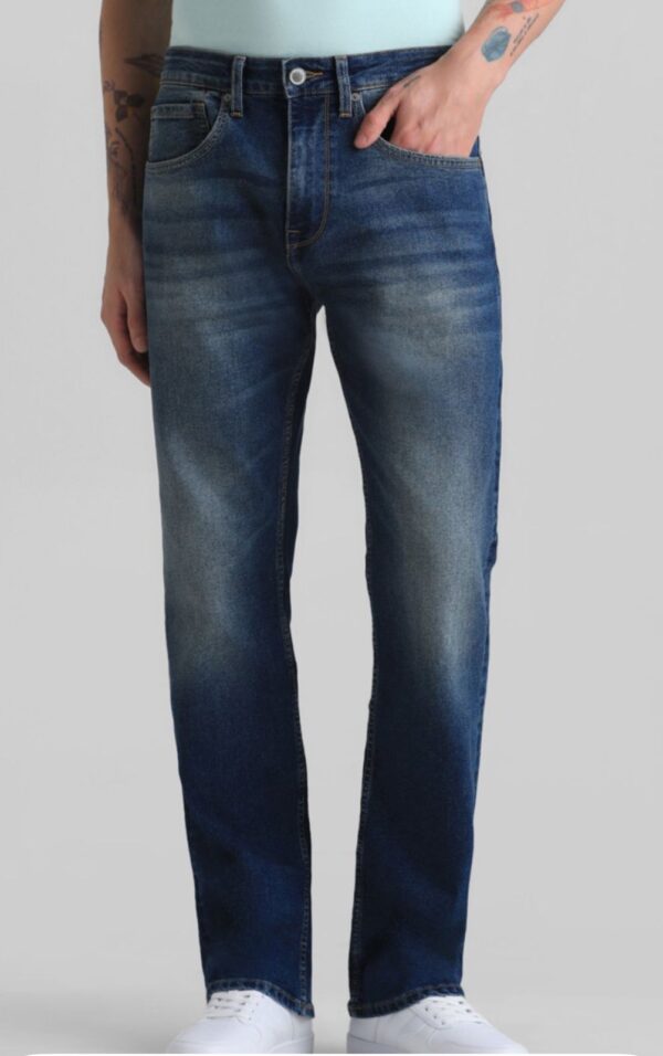 Men Bootcut Mid Rise Heavy Fade Strechable Jeans