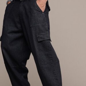 Men Pure Cotton Baggy Fit Cargo Jeans