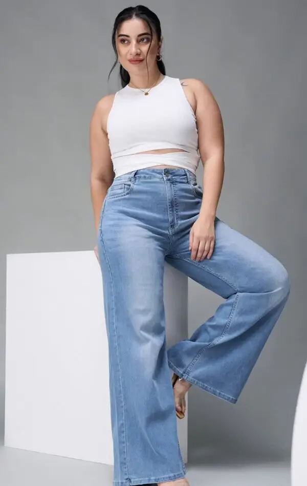 Women Wide Leg High- Rise Jeans